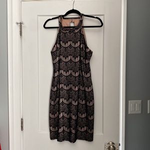 GUESS HALTER BLACK LACE MINI